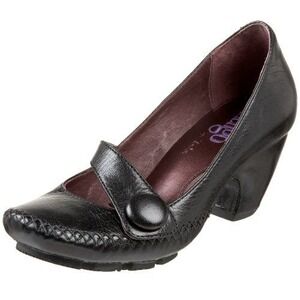 Indigo Clarks Hypnotic Mary Jane Pump Black Leather Button Detail Shoes Sz‎ 9.5